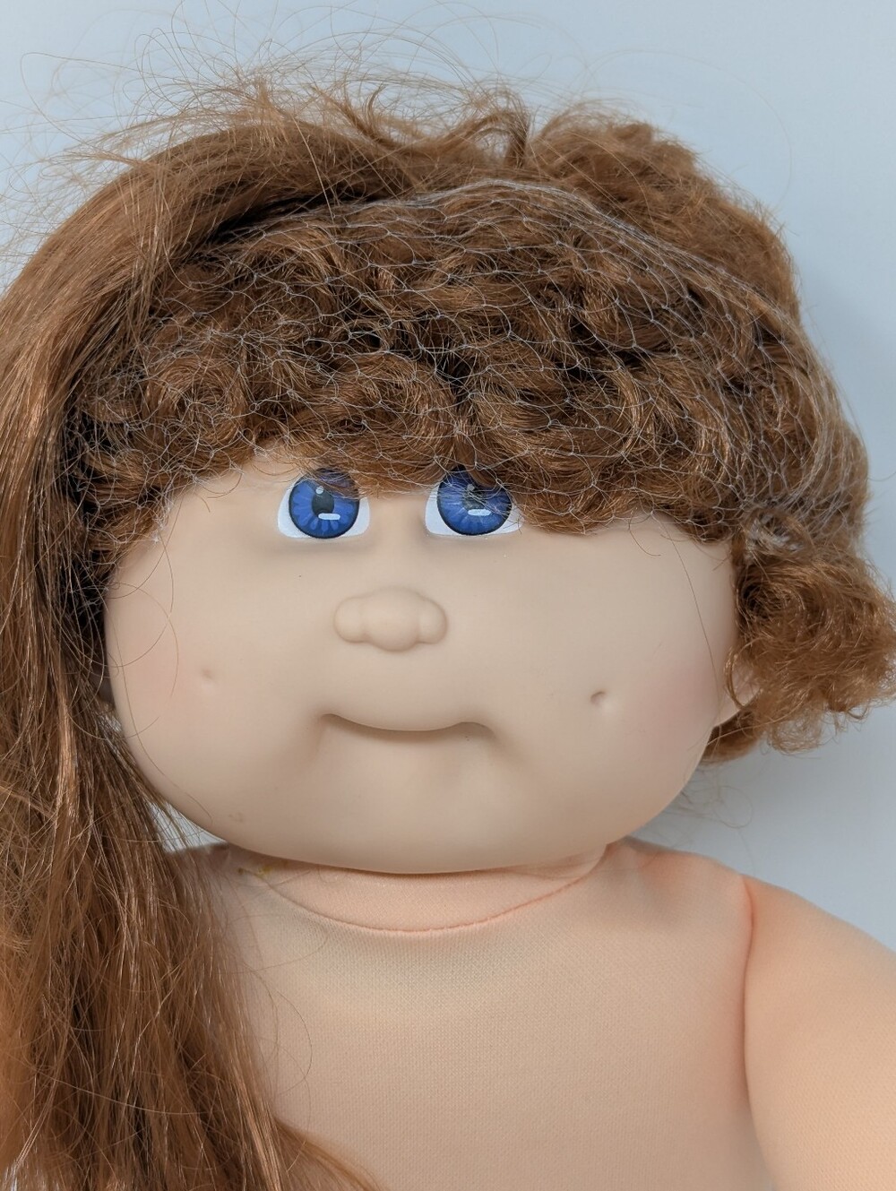 Cabbage Patch Kid Doll Growing Hair Coleco Vintage Curls in Original Hair Net
